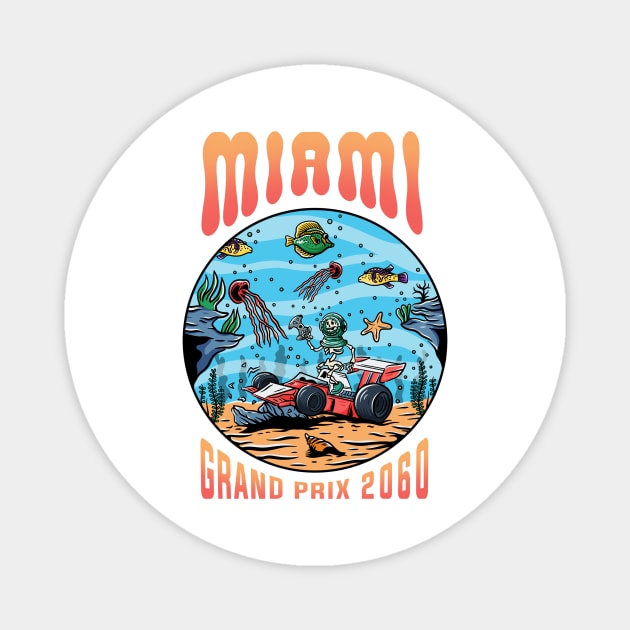 Miami Grand Prix 2060 Magnet by Blurrr